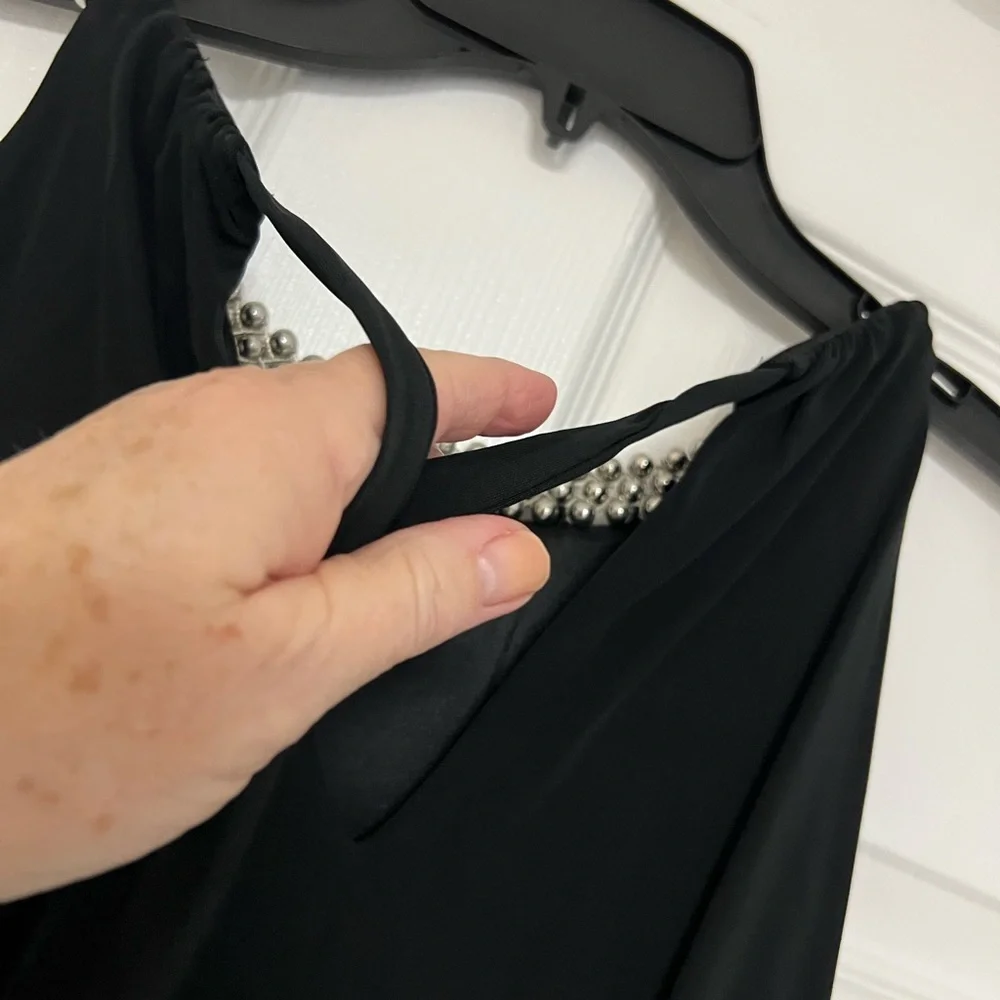 White House Black Market Black Dress with Silver Accents - Picture 11 of 11